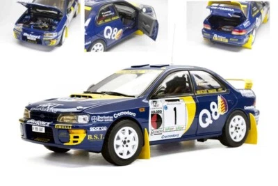 MODELLINO AUTO STATICO SUNSTAR IMPREZA 555 #1 WINNER RALLY PIANCAVALLO 1998 1:18 - Immagine 1 di 4