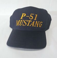 P-51 Mustang Baseball Cap Hat Blue with Gold Embroidery NWOT Otto Cap
