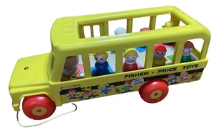 Vintage 1965 Fisher Price School Bus Complete set with 7 little people - Picture 1 of 17