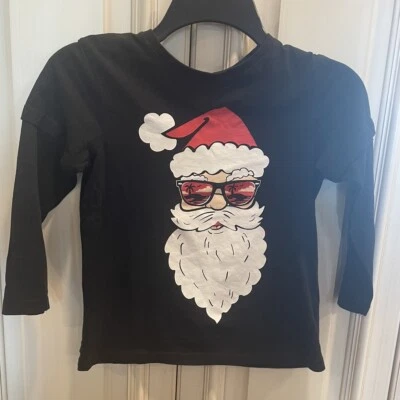 George Festive Fun Youth T Shirt Santa With Palm Tree Sunglasses - Image 1 of 4