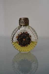 Antigua Botella perfumero Árabe de bolso - Cristal Metal - Bild 1 von 3