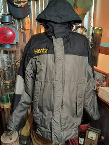 Cintas Men's Work Jacket Hertz Advertisement Parka Gray, Black Size S Contractor - Picture 1 of 16