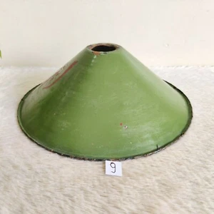 1950s Vintage Iron Enamel Green Electric Lamp Shade Decorative Collectibles 9 - Picture 1 of 4