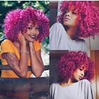 11 Colors Short Fluffy Afro Kinky Curly Wig Synthetic Hair Wigs Heat Resistant
