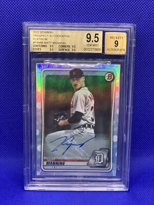 2020 Bowman Chrome Matt Manning Superfractor Auto #1/1!! Holy Grail!!  9.5 BGS - Image 1 of 2