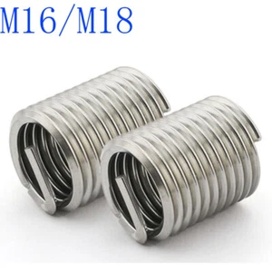 Inserto filo elicoidale M16 M18 304 acciaio inox filo riparazione inserto filo - Foto 1 di 4