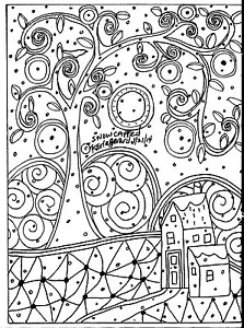 RUG HOOK CRAFT PAPER PATTERN Snow Capped FOLK ART PRIMITIVE Karla Gerard - Picture 1 of 2