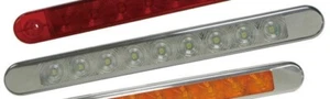 Clear/Amber Indicator light with Stainless housing, 12-24V, Trailer,Ute,Caravan - Picture 1 of 3