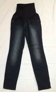 Indigo Rein dark rinse maternity jeans stretch panel Secret Fit Belly ladies M - Picture 1 of 5