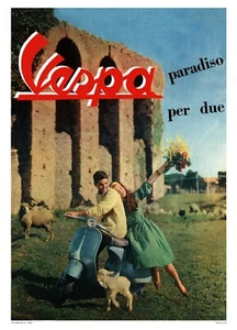 Stampa Home Wall Art - Poster Pubblicitario Vintage - VESPA - A4,A3,A2 - Foto 1 di 1