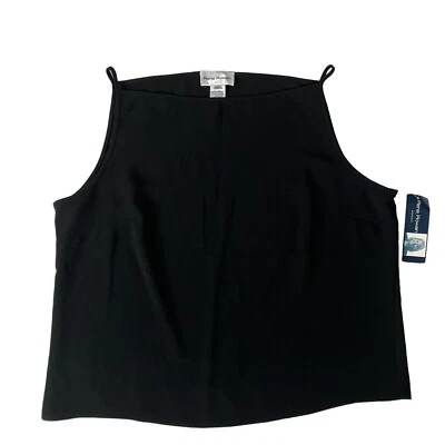 Nuevo con etiquetas Camisola para mujer 14W negra sin mangas con tiras oficina carrera top Rena Rowan Foto 1 de 4