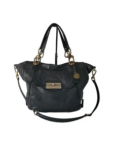 COACH Kristin Elevated Black Leather Crossbody Shoulder Tote Bag  EXCELLENT! - Picture 1 of 22
