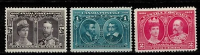 Canada Stamp 1908 / Sc# 96/98 1/2 - 2¢ ☀ MLH lot - Image 1 of 2