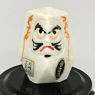 Japanese Daruma Paperweight Natural Stone Buddhist Lucky Wealth Success Fortune - Image 1 of 4