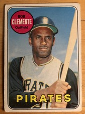 1969 Topps Roberto Clemente Baseball Card #50 Pirates HOF Low-Grade