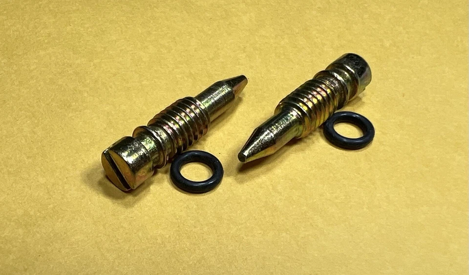 (2) Carburador 1978 1979 Kawasaki KZ400 KZ400B cuenco flotador tornillo de drenaje perno Foto 1 de 1