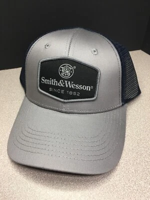 OEM Smith and Wesson M&P Hombres Sombrero Clásico Gris/Azul Marino Logo Gorra de Béisbol Sombrero Foto 1 de 4