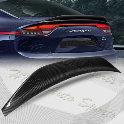 Alerón trasero de maletero de pico de pato de fibra de carbono estilo G KIA Stinger 2018-2023 Foto 1 de 4