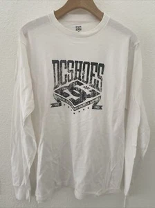 Vintage Skateboard T-shirt DC Shoes Long sleeve White - Picture 1 of 4