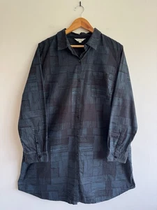 Seasalt Navy Black Waterworn Shirt Longline Oversize Linear Abstract UK 18 - Bild 1 von 7