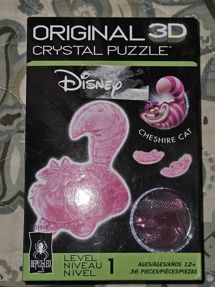 Rompecabezas de cristal 3D Alicia en el país de las maravillas gato de Cheshire 36 piezas Foto 1 de 1