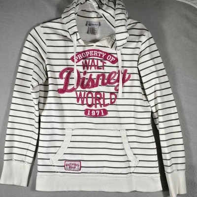 Disney Parks Walt Disney World Hooded Sweatshirt Women's M Striped Parks Hoodies - Image 1 of 4