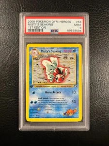 Pokemon Gym Heroes #55 - Misty's Seaking - MINT - 1st Edition - PSA 9! - Picture 1 of 4