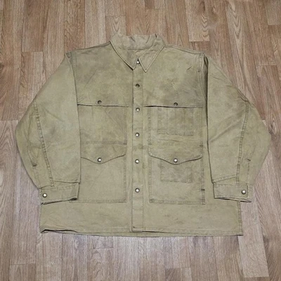 Vintage FILSON Style 60 Tin Cloth Waxed Cruiser Jacket Coat USA Size 48 - Image 1 of 4
