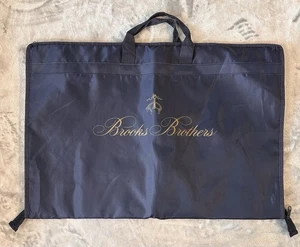 Brooks Brothers Tri-fold Zip Navy Gold Garment Suit Bag Travel Storage Hanging - Picture 1 of 7