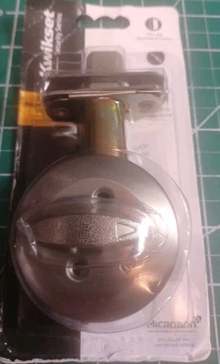 Cerradura de cerrojo de una cara Kwikset 663 en níquel satinado nueva Foto 1 de 4