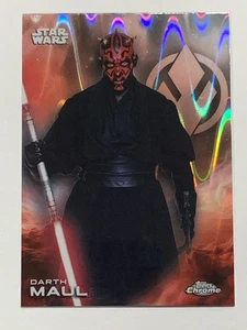 Darth Maul 2025 Topps Chrome Star Wars RayWave Refractor 28 Phantom Menace NM SP - Picture 1 of 2