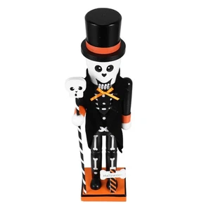 Hand-Painted Nutcracker Soldier Wooden Nutcracker Figurine For Halloween Party - Picture 1 of 12