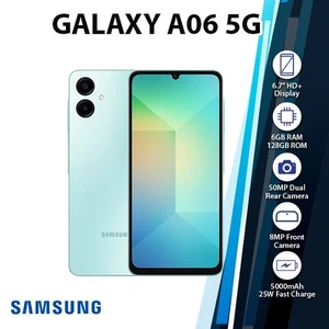Samsung Galaxy A06 5G Android Cell Phone (GREEN/6GB+128GB/Dual SIM/Unlocked) - Picture 1 of 6