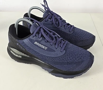 Brooks Womens ADRENALINE 24 GTX Gore-Tex Blue Black Running Sneakers Sz 9.5B - Image 1 of 4