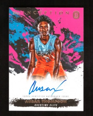 2021-22 Topps Inception Ausar Thompson Rookie RC Overtime Magenta Auto 35/99 - Image 1 of 2