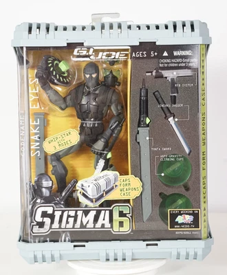 G.I. Joe Sigma 6 OJOS DE SERPIENTE con Estuche para Armas y Whip-Star GI Joe Hasbro 2005 NUEVO Foto 1 de 4