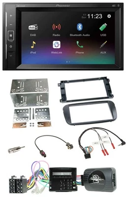 Pioneer DAB Lenkrad 2DIN Bluetooth USB Autoradio für Ford C-Max Galaxy Focus sch - Bild 1 von 4