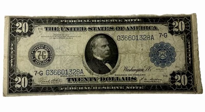 1914 Large 20 Dollar Chicago Federal Reserve Note G36601328A - Image 1 of 2