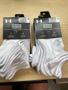 Under Armour Youth Lightweight No Show White Socks. 12 Pairs. Small. 13.5K-4.5. - Picture 1 of 1