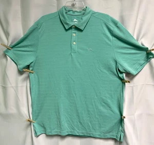 Tommy Bahama Poloshirt türkis grün kurzarm Regular Fit Herren XL - Bild 1 von 7