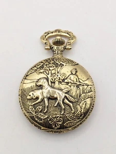 LTD Taschenuhr Jagdszene - 4,7 cm Durchmesser x 1,5 cm Tiefe - Bild 1 von 4