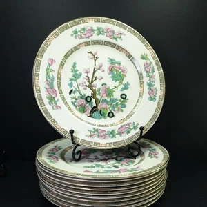 "Lote de 11 platos de ensalada de postre lateral de cerámica de árbol indio de cerámica de Morley de 8" - Imagen 1 de 9