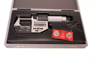 BROWN & SHARPE #599-101 0-1" DIGITAL OUTSIDE MICROMETER W/CASE - Picture 1 of 7