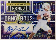 2023 Leaf Metal Draft Riley Leonard Auto A&D Purple Scope SER# 1/4 Duke