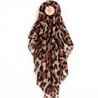 Large Leopard Print Lightweight Soft-touch Scarf(brown/grey/khaki) -uk Shipping 
