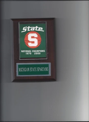 MICHIGAN STATE SPARTANS CHAMPIONSHIP PLAQUE BASKETBALL NATIONAL CHAMPS Cover