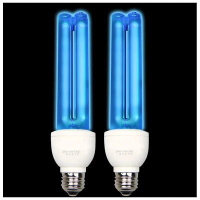 2 Pack UV Light Bulb with Ozone 25 Watt UVC Bulb 185nm/254nm E26 2 Count - Image 1 of 4