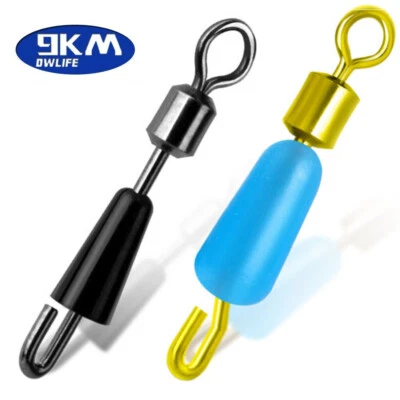 Fish Line Clip Q-shaped Swivel Carp Fishing Rig Accessory Fishing Line Connector - Image 1 of 4