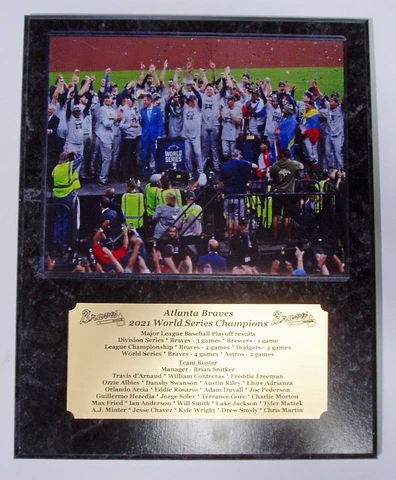 Atlanta Braves 2021 World Series Champions 8x10 photo plaque Cover