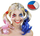 BLONDE PIGTAIL WIG AND FACE PAINT SET HALLOWEEN FANCY DRESS COSTUME COSPLAY